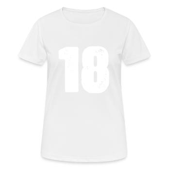 Maillot 18 Numéro - T-shirt respirant Femme - blanc - Devant - AI Model Female 172 dark (172cm)