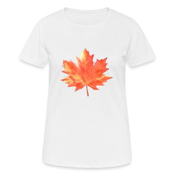 Maple Leaf Colorful Colors Maple Tree Forest Warm - Women's Breathable T-Shirt - white - Front - AI Model Female 172 dark (172cm)