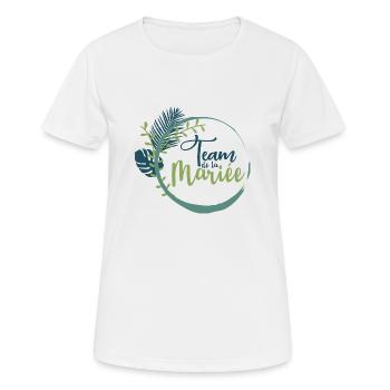 Team de la Future Mariée EVJF Vie de Jeune Fille - T-shirt respirant Femme - blanc - Devant - AI Model Female 172 dark (172cm)