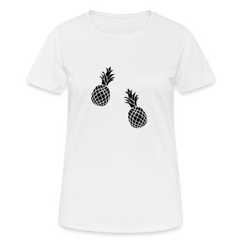 Silhouette d'ananas - T-shirt respirant Femme - blanc - Devant - AI Model Female 172 dark (172cm)