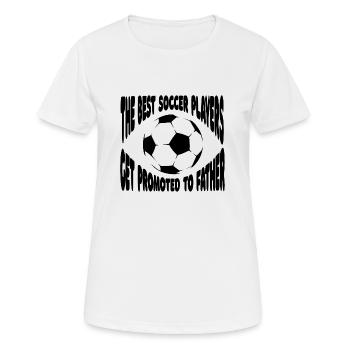 Fußballspieler Fußballdesign Fußballmannschaft - Frauen T-Shirt atmungsaktiv - Weiß - Vorne - AI Model Female 172 dark (172cm)