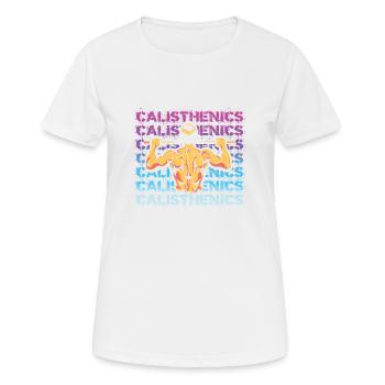 Calisthenics pull-up - Women's Breathable T-Shirt - white - Front - AI Model Female 172 dark (172cm)