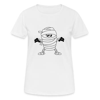 mumie sonnenbrille - Frauen T-Shirt atmungsaktiv - Weiß - Vorne - AI Model Female 172 dark (172cm)