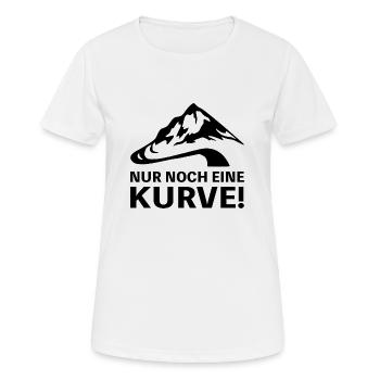 Nur noch eine Kurve Spruch Geschenk - Frauen T-Shirt atmungsaktiv - Weiß - Vorne - AI Model Female 172 dark (172cm)