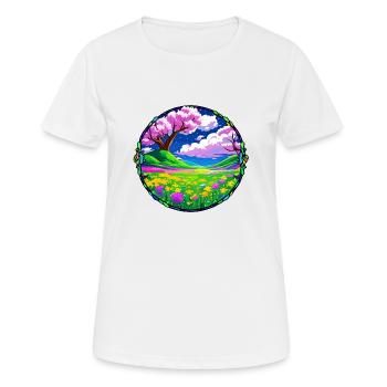 Été rose - T-shirt respirant Femme - blanc - Devant - AI Model Female 172 dark (172cm)