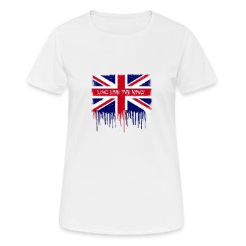 Vive le roi, drapeau, angleterre, roi, roi - T-shirt respirant Femme - blanc - Devant - AI Model Female 172 dark (172cm)
