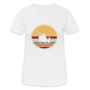 Hubschrauber Helikopter Piloten - Frauen T-Shirt atmungsaktiv - Weiß - Vorne - AI Model Female 172 dark (172cm)