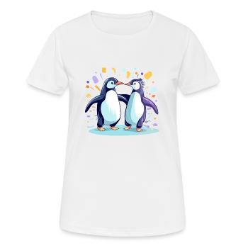 Iki and biki the penguins - Women's Breathable T-Shirt - white - Front - AI Model Female 172 dark (172cm)