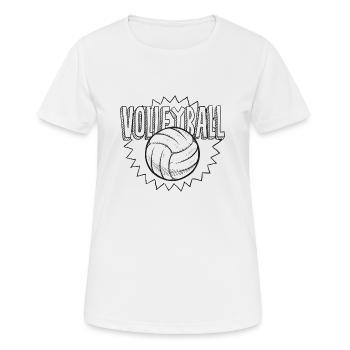 Ballsport - Frauen T-Shirt atmungsaktiv - Weiß - Vorne - AI Model Female 172 dark (172cm)