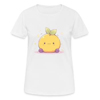 Mignon Chibi Kawaii Citron - Citron Mignon - T-shirt respirant Femme - blanc - Devant - AI Model Female 172 dark (172cm)