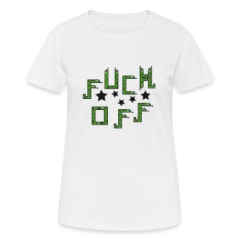Fuck Off Retrosnakes - T-shirt respirant Femme - blanc - Devant - AI Model Female 172 dark (172cm)