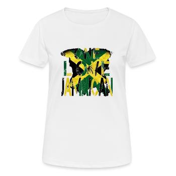 JAMAÏQUE - T-shirt respirant Femme - blanc - Devant - AI Model Female 172 dark (172cm)