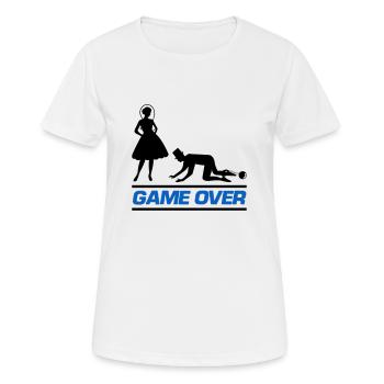 Married couple Game Over - Women's Breathable T-Shirt - white - Front - AI Model Female 172 dark (172cm)
