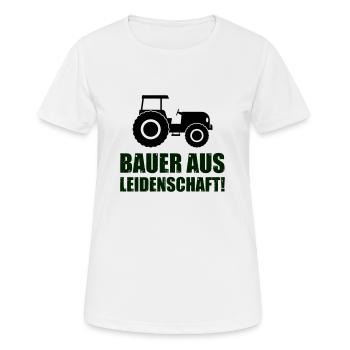 bauer aus leidenschaft - Frauen T-Shirt atmungsaktiv - Weiß - Vorne - AI Model Female 172 dark (172cm)