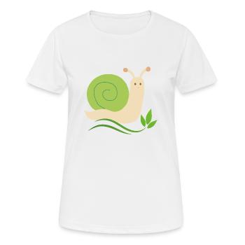 ESCARGOT - T-shirt respirant Femme - blanc - Devant - AI Model Female 172 dark (172cm)