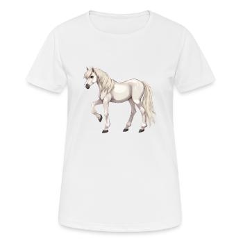 White Horse - Women's Breathable T-Shirt - white - Front - AI Model Female 172 dark (172cm)