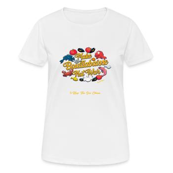 Make Bouillabaisse Not War & Keep the sea clean - Women's Breathable T-Shirt - white - Front - AI Model Female 172 dark (172cm)