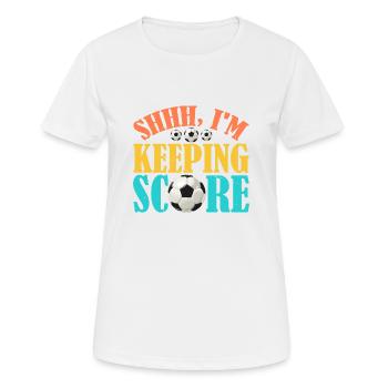 Chut, je garde le score 10 - T-shirt respirant Femme - blanc - Devant - AI Model Female 172 dark (172cm)