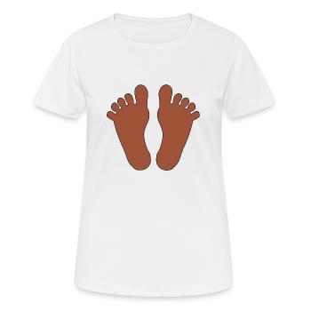 Bébé Pieds Fille Garçon - T-shirt respirant Femme - blanc - Devant - AI Model Female 172 dark (172cm)