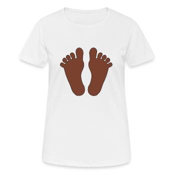 Bébé Pieds Fille Garçon - T-shirt respirant Femme - blanc - Devant - AI Model Female 172 dark (172cm)