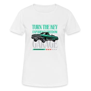 Turn The Key Experience Freedon - T-shirt respirant Femme - blanc - Devant - AI Model Female 172 dark (172cm)