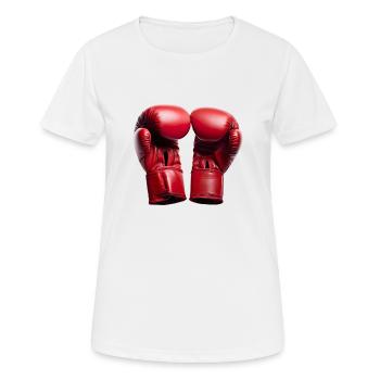 Boxen erfordert Training und Disziplin - Frauen T-Shirt atmungsaktiv - Weiß - Vorne - AI Model Female 172 dark (172cm)