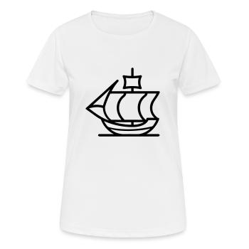 Bateau pirate - T-shirt respirant Femme - blanc - Devant - AI Model Female 172 dark (172cm)