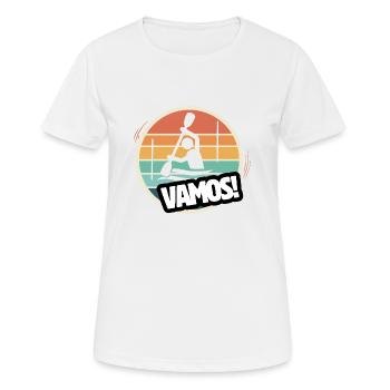 Vamos canoë kayak slalom rétro - T-shirt respirant Femme - blanc - Devant - AI Model Female 172 dark (172cm)