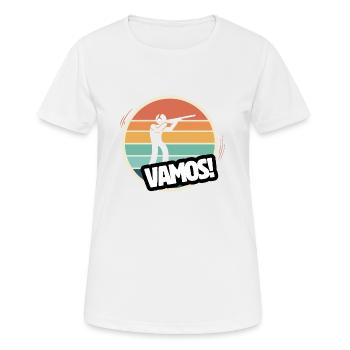 Vamos tit retro - Women's Breathable T-Shirt - white - Front - AI Model Female 172 dark (172cm)