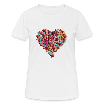 Pillen - Frauen T-Shirt atmungsaktiv - Weiß - Vorne - AI Model Female 172 dark (172cm)