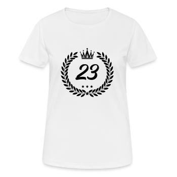 coat of arms 23 - Women's Breathable T-Shirt - white - Front - AI Model Female 172 dark (172cm)