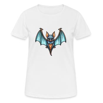 Chauve-souris Neo Traditionnel - T-shirt respirant Femme - blanc - Devant - AI Model Female 172 dark (172cm)