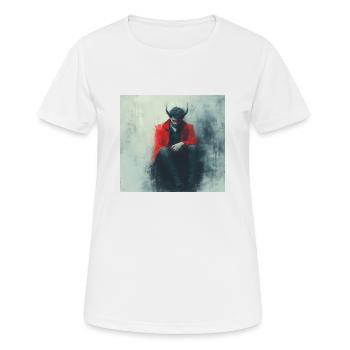 Teufel - Frauen T-Shirt atmungsaktiv - Weiß - Vorne - AI Model Female 172 dark (172cm)