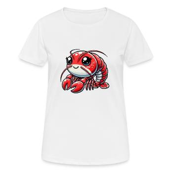 Garnelen-Kind - Frauen T-Shirt atmungsaktiv - Weiß - Vorne - AI Model Female 172 dark (172cm)