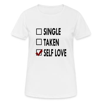 SINGLE noir blanc SELF - T-shirt respirant Femme - blanc - Devant - AI Model Female 172 dark (172cm)