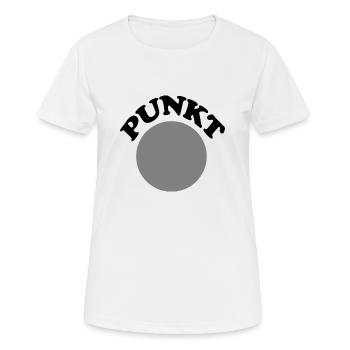 Punkt - Frauen T-Shirt atmungsaktiv - Weiß - Vorne - AI Model Female 172 dark (172cm)