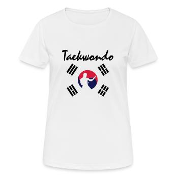 Taekwondo - Frauen T-Shirt atmungsaktiv - Weiß - Vorne - AI Model Female 172 dark (172cm)