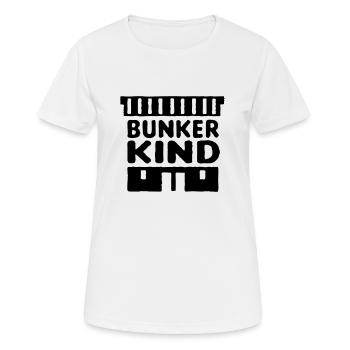 rzhw_bunker-kind-mc - Frauen T-Shirt atmungsaktiv - Weiß - Vorne - AI Model Female 172 dark (172cm)