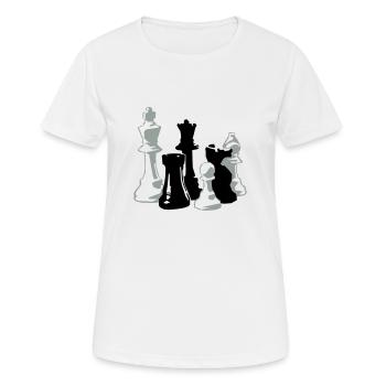 échecs - T-shirt respirant Femme - blanc - Devant - AI Model Female 172 dark (172cm)