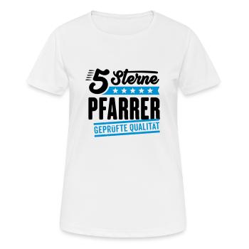 5Sterne Pfarrer - Frauen T-Shirt atmungsaktiv - Weiß - Vorne - AI Model Female 172 dark (172cm)
