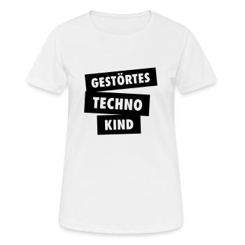 Gestoertes Technokind - Frauen T-Shirt atmungsaktiv - Weiß - Vorne - AI Model Female 172 dark (172cm)