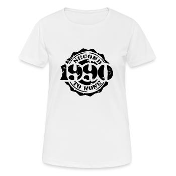 1990 - Second to None - Frauen T-Shirt atmungsaktiv - Weiß - Vorne - AI Model Female 172 dark (172cm)