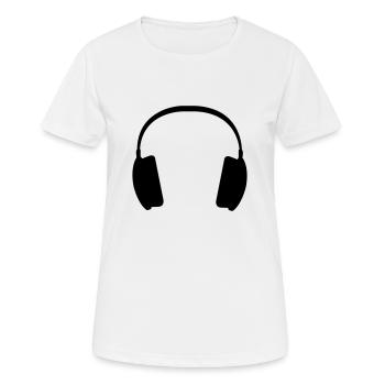 Écouteurs - T-shirt respirant Femme - blanc - Devant - AI Model Female 172 dark (172cm)