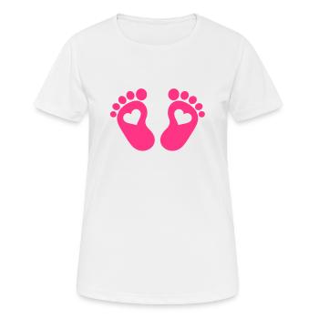Baby feet - Women's Breathable T-Shirt - white - Front - AI Model Female 172 dark (172cm)