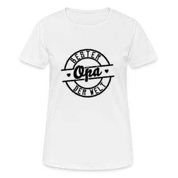 Bester Opa der Welt - Frauen T-Shirt atmungsaktiv - Weiß - Vorne - AI Model Female 172 dark (172cm)