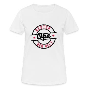 Bester Opa der Welt - Frauen T-Shirt atmungsaktiv - Weiß - Vorne - AI Model Female 172 dark (172cm)