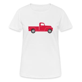 Pick-up Truck - Frauen T-Shirt atmungsaktiv - Weiß - Vorne - AI Model Female 172 dark (172cm)