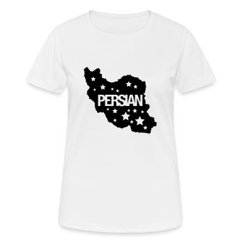 persian_ko1 - Frauen T-Shirt atmungsaktiv - Weiß - Vorne - AI Model Female 172 dark (172cm)