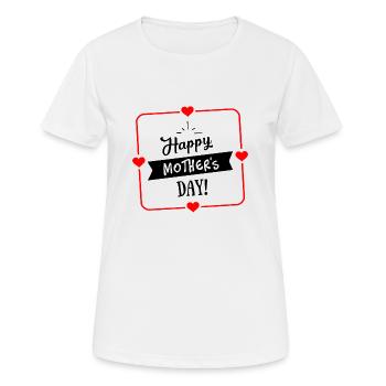 Mothers day, mothers day heart, t-shirt for mothers day - Women's Breathable T-Shirt - white - Front - AI Model Female 172 dark (172cm)