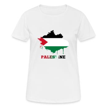 Palestina - Maglietta da donna traspirante - bianco - Fronte - AI Model Female 172 dark (172cm)